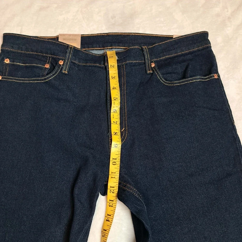 Levis 511 Jeans Slim Fit Stretch Jeans Dark Blue Dark Wash NEW Size 36x30